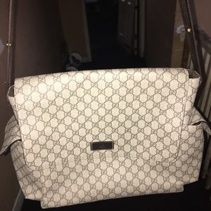 Guccissima Faux-Leather Diaper Bag w/ Changing Pad